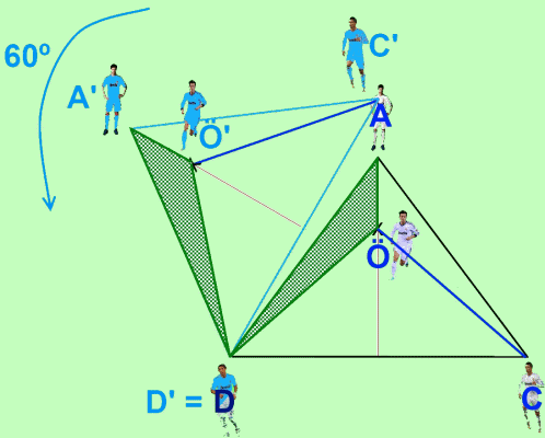 Comparamos los dos triángulos