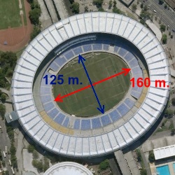 Àrea de la superfície de l'estadi de Maracanà