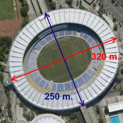 Área de la cubierta del estadio de Maracaná