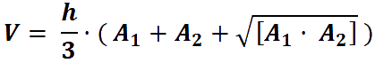 Volume of an inverted frustrum of an ellipsoidal cone